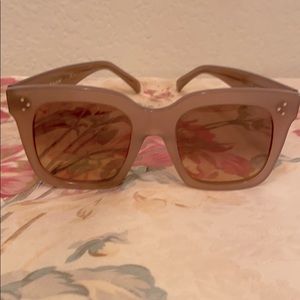 Oversized Pinkish Brown Celine Acetate Sunglasses